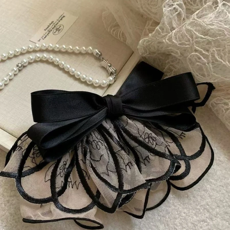 Black Color Retro Lace Bow Hair Claw Jacquard Floral Fashion Back of Head Spring Hair Clip for Women Elegant Hair Accessory
Black Color Retro Lace Bow Hair Claw Jacquard Floral Fashion Back of Head Spring Hair Clip for Women Elegant Hair Accessory