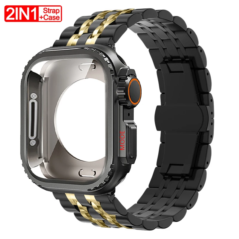 Metal Strap+Case for Apple Watch Ultra 3/2/1 49mm Series 11 10 46mm 42mm 9 8 7 45mm Stainless Steel Band for Iwatch 6 SE 5 44mm
Metal Strap+Case for Apple Watch Ultra 3/2/1 49mm Series 11 10 46mm 42mm 9 8 7 45mm Stainless Steel Band for Iwatch 6 SE 5 44mm