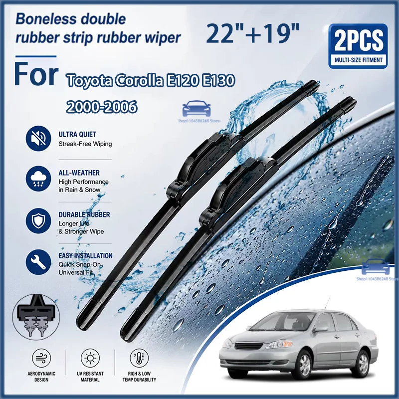 Front Wiper Blades For Toyota Corolla E120 E130 120 130 2000-2006 Windshield Windscreen Window Brush 22"+19" Modification parts
Front Wiper Blades For Toyota Corolla E120 E130 120 130 2000-2006 Windshield Windscreen Window Brush 22"+19" Modification parts