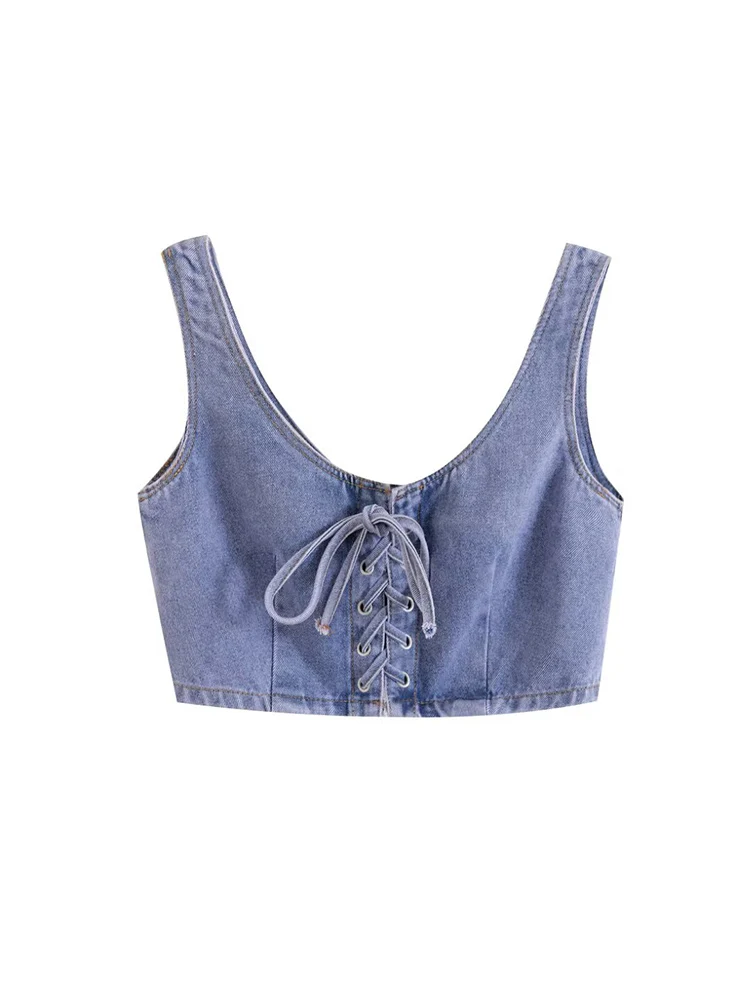 Willshela Women Fashion Denim Bow Lace Up Cropped Camis Vintage Straps Square Collar Female Chic Lady Tank Tops
Willshela Women Fashion Denim Bow Lace Up Cropped Camis Vintage Straps Square Collar Female Chic Lady Tank Tops