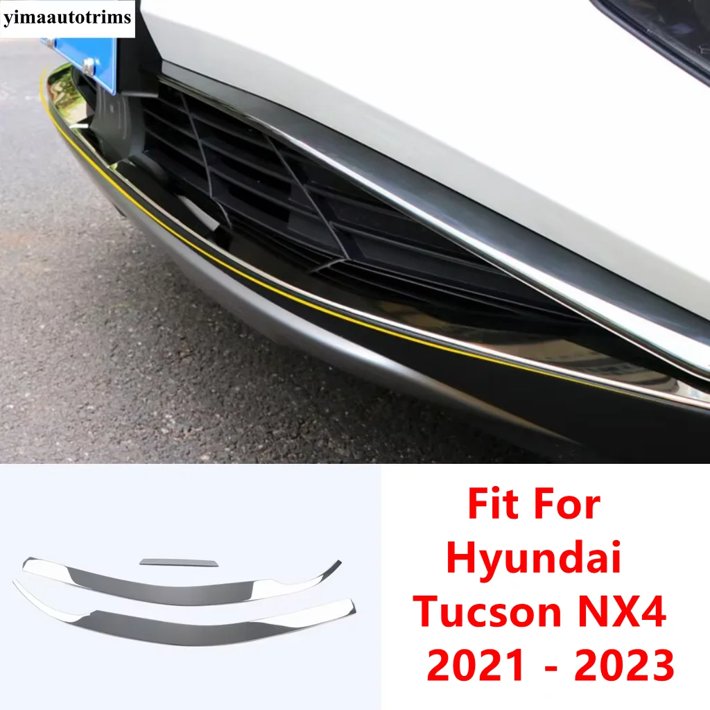 Car Front Lower Bottom Bumper Molding Strips Cover Trim Stainless Steel Accessories Exterior For Hyundai Tucson NX4 2021 - 2023 
Car Front Lower Bottom Bumper Molding Strips Cover Trim Stainless Steel Accessories Exterior For Hyundai Tucson NX4 2021 - 2023