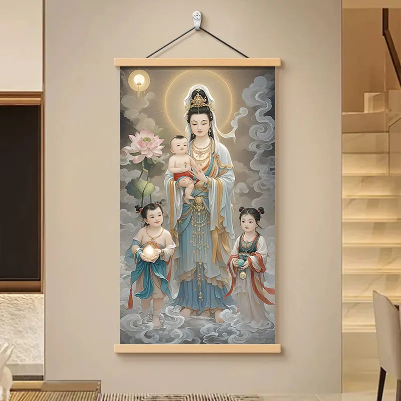 ✨Kawaii Room Decor: Guanyin with Child Wall Art Scroll – Zen Aesthetic Buddhist Poster for Yoga Studio & Tea Room
✨Kawaii Room Decor: Guanyin with Child Wall Art Scroll – Zen Aesthetic Buddhist Poster for Yoga Studio & Tea Room