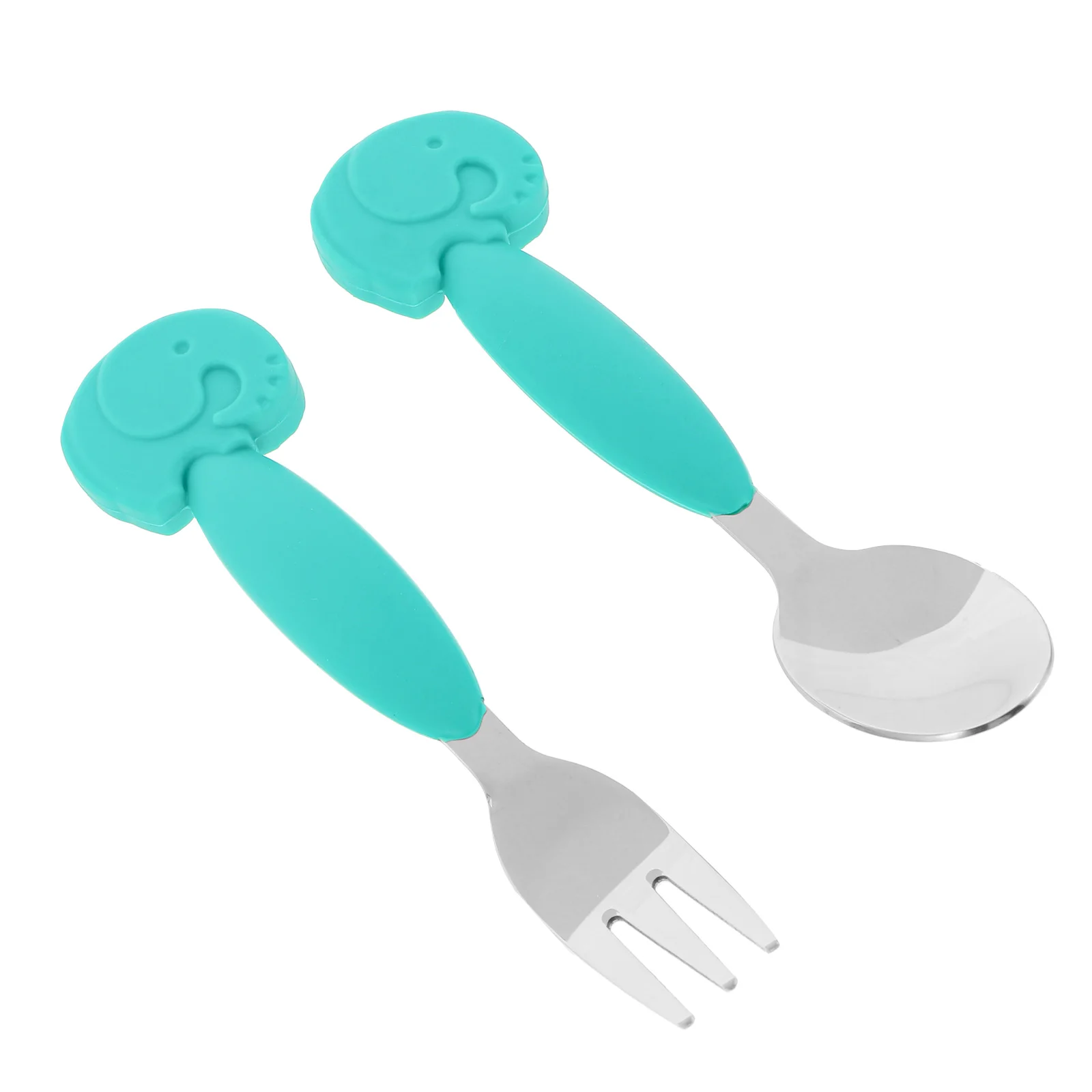 2 pcs Baby Fork Spoon Set Stainless Steel Silicone Toddler Kids Feeding Utensils Safe Durable Infant Tableware
2 pcs Baby Fork Spoon Set Stainless Steel Silicone Toddler Kids Feeding Utensils Safe Durable Infant Tableware