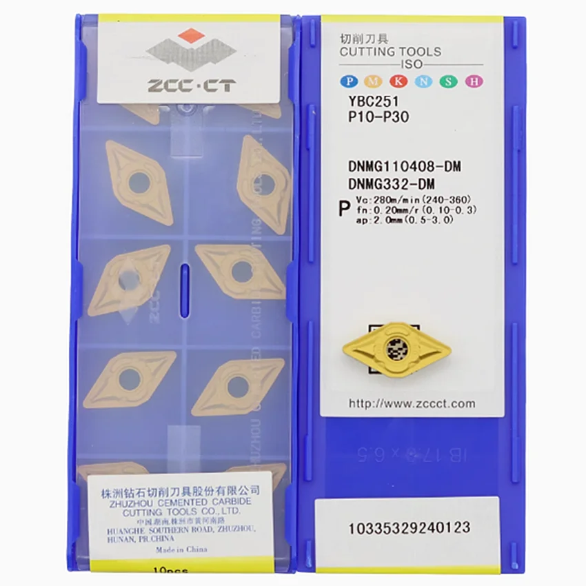 DNMG110404-DM YBC251/DNMG110408-DM YBC251/DNMG110404-DM YBC252/DNMG110408-DM YBC252 ZCC.CT CNC carbide Turning inserts 10pcs/box
DNMG110404-DM YBC251/DNMG110408-DM YBC251/DNMG110404-DM YBC252/DNMG110408-DM YBC252 ZCC.CT CNC carbide Turning inserts 10pcs/box