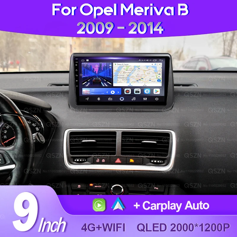 QSZN For Opel Meriva B 2009 - 2014 2K QLED Android 13 Car Radio Multimedia Video Player GPS AI Voice CarPlay 4G Stereo Head Unit
QSZN For Opel Meriva B 2009 - 2014 2K QLED Android 13 Car Radio Multimedia Video Player GPS AI Voice CarPlay 4G Stereo Head Unit