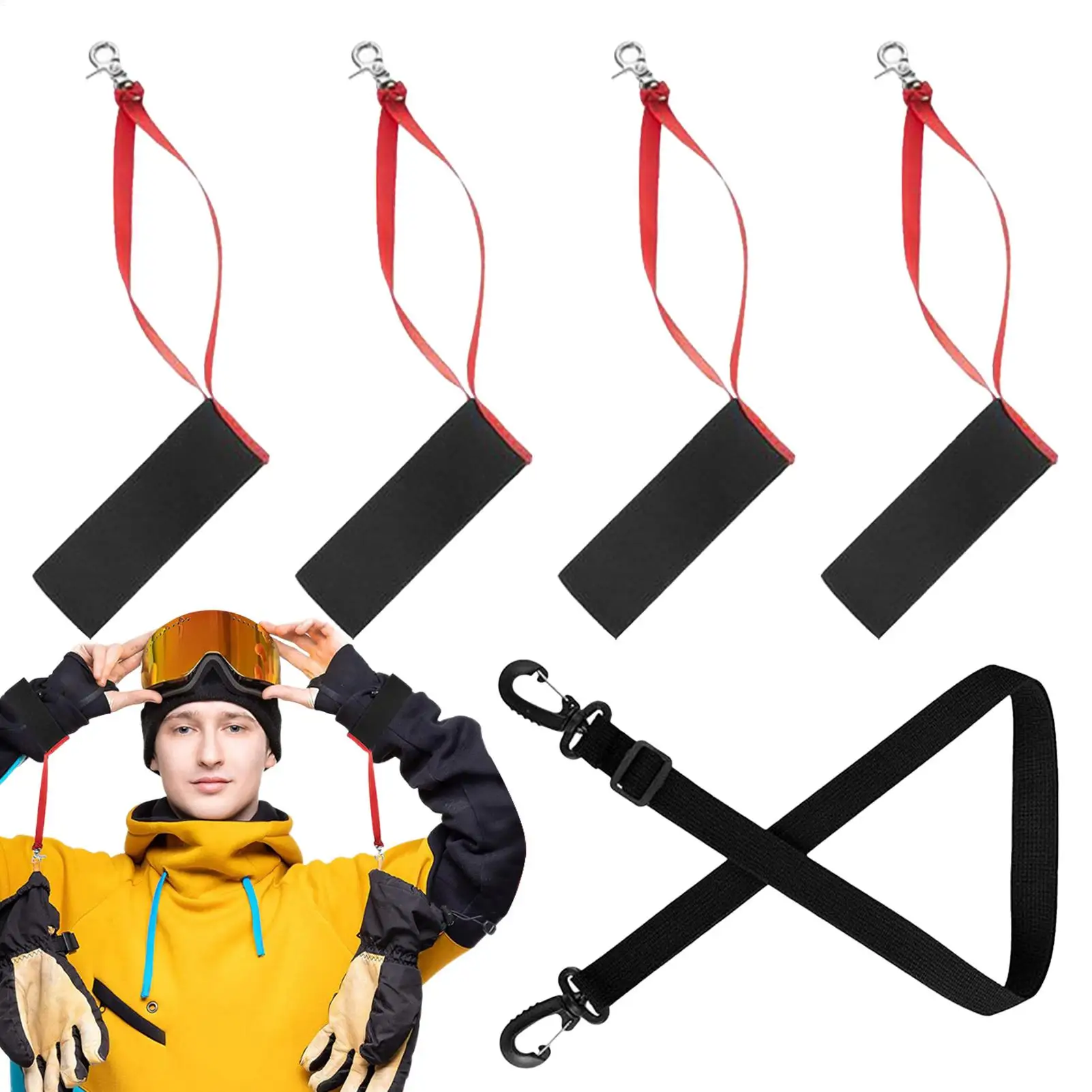 4PCS Detachable Anti-Lost Glove Leashs Adjustable Wrist Strap For Skiing & Snowboarding, Fits Mittens & Gloves
4PCS Detachable Anti-Lost Glove Leashs Adjustable Wrist Strap For Skiing & Snowboarding, Fits Mittens & Gloves