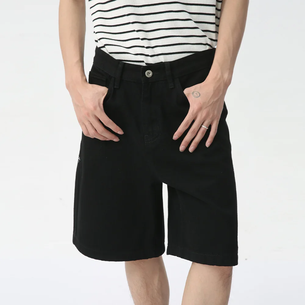 Men Denim Shorts Knee Length Washed Shorts Distressed Mid Waist Zipper Fly Flat Solid Spliced Pockets Casual Loose Summer
Men Denim Shorts Knee Length Washed Shorts Distressed Mid Waist Zipper Fly Flat Solid Spliced Pockets Casual Loose Summer