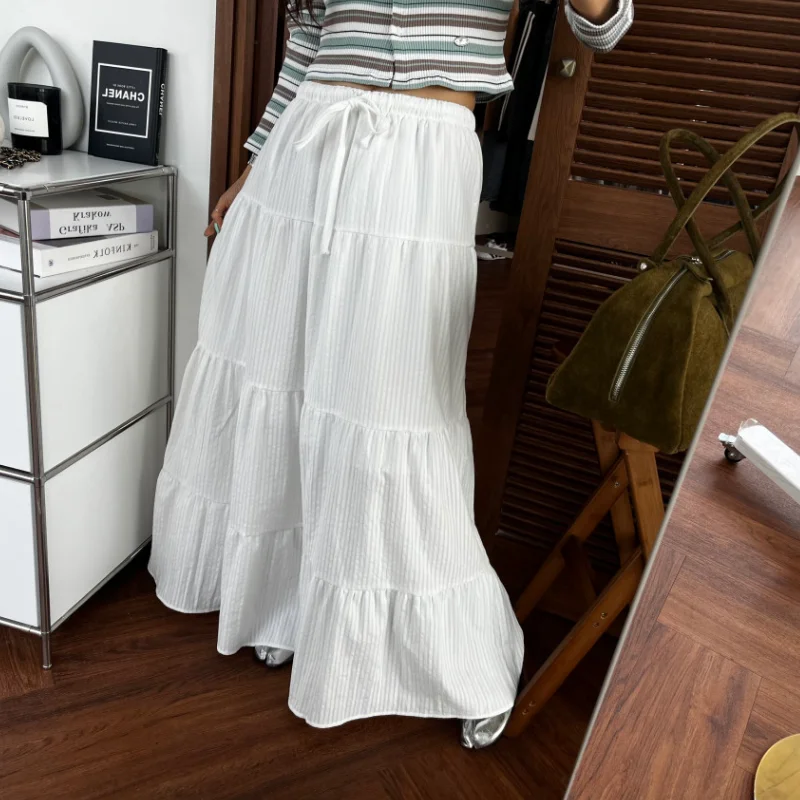 2026 Spring New Korean Style Chic Fashionable Elastic Waist Drawstring Color Versatile Mid-Length Half Skirt
2026 Spring New Korean Style Chic Fashionable Elastic Waist Drawstring Color Versatile Mid-Length Half Skirt