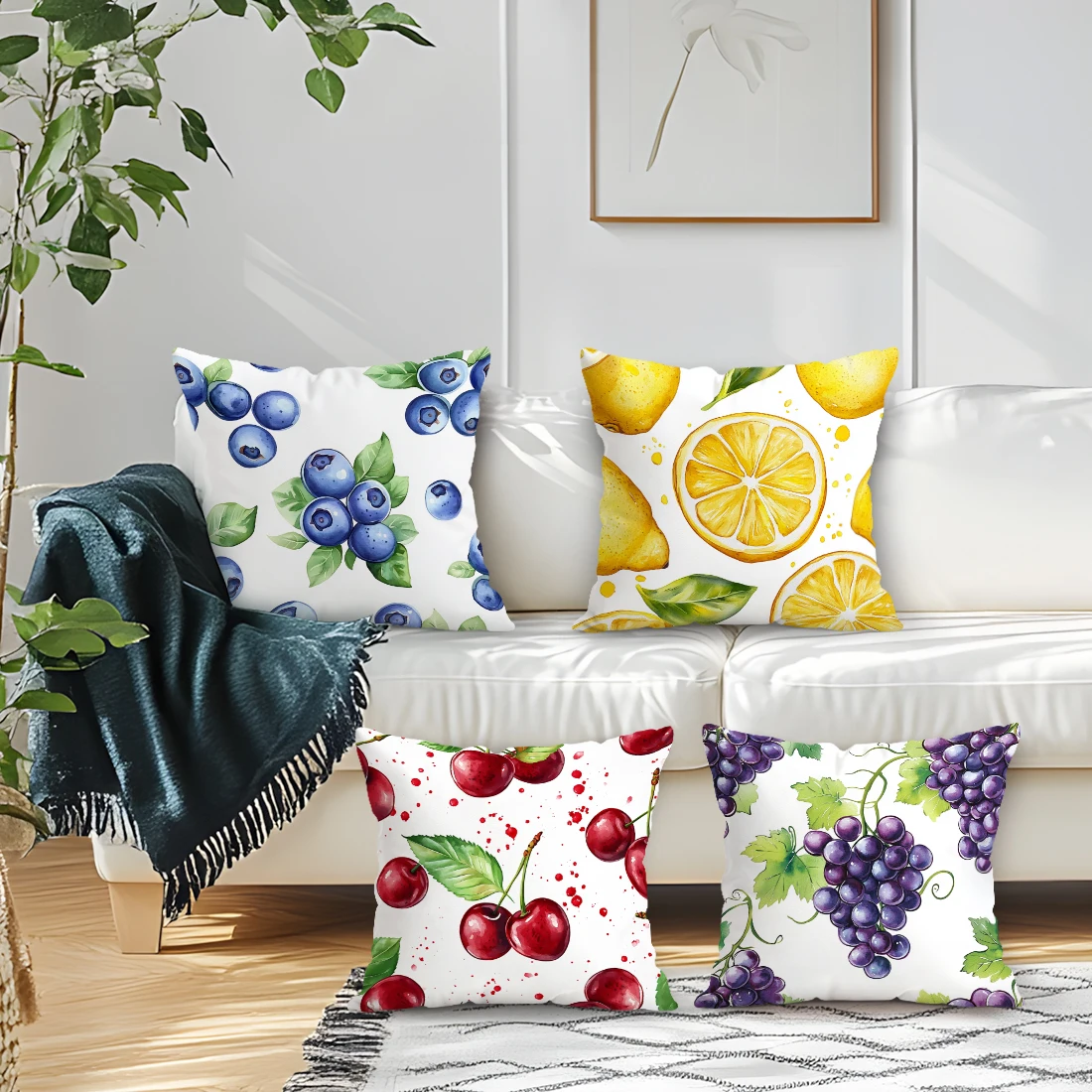 4Pcs Fruit Cushion Covers Single-sided Printed 40/45/50CM Throw Pillow Case Cover Sofa Cushion Home Room Decor
4Pcs Fruit Cushion Covers Single-sided Printed 40/45/50CM Throw Pillow Case Cover Sofa Cushion Home Room Decor