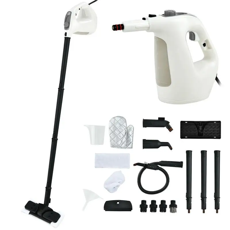 1400W Multipurpose Pressurized Steam Cleaner With 17 Pieces Accessories-Gray
1400W Multipurpose Pressurized Steam Cleaner With 17 Pieces Accessories-Gray