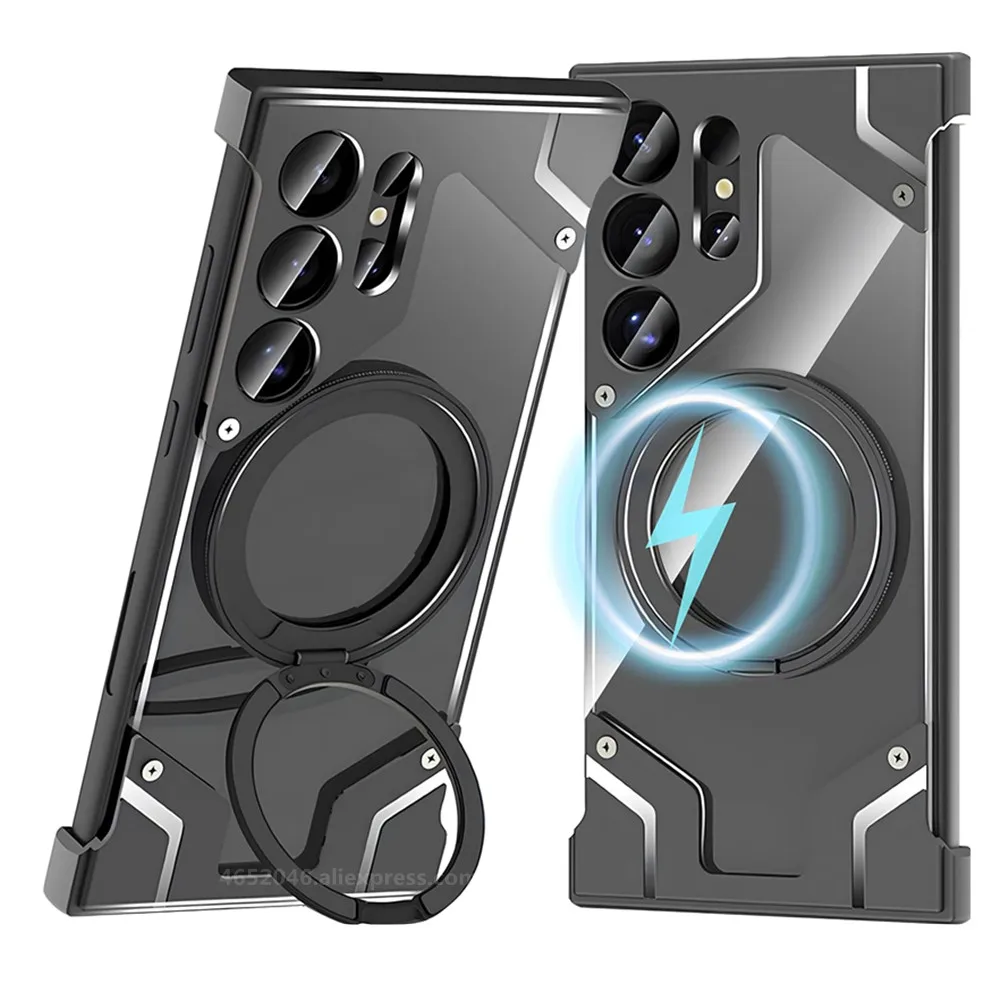 Frameless Case for Samsung Galaxy S25 Ultra S24 Ultra S23 Ultra S25 U Metal Cover Rimless Clear PC Built-in Rotating Holder
Frameless Case for Samsung Galaxy S25 Ultra S24 Ultra S23 Ultra S25 U Metal Cover Rimless Clear PC Built-in Rotating Holder