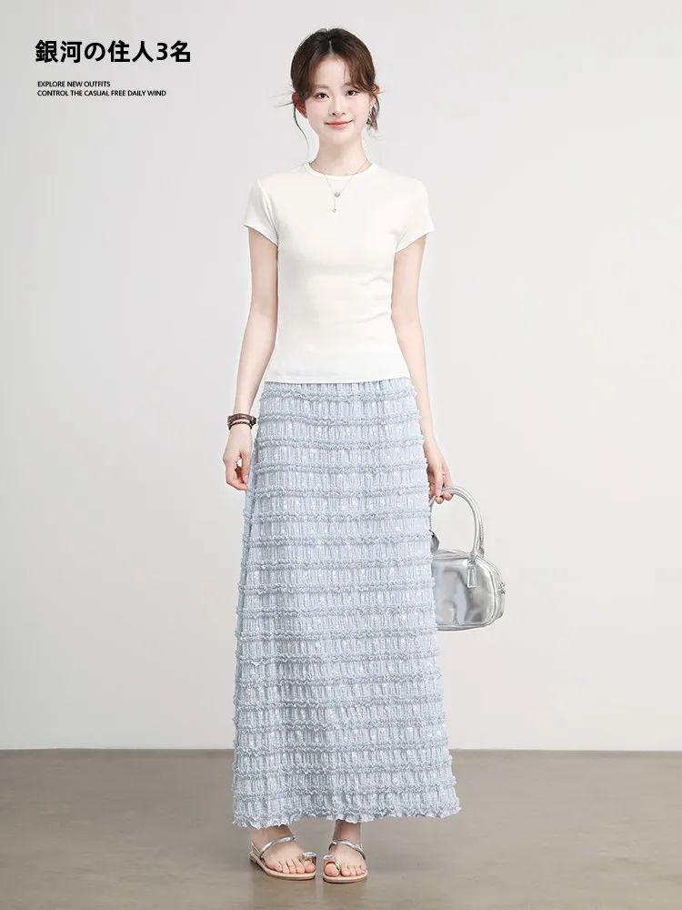 High Waist Slimming Blue Straight Leg Midi Skirt Women's Summer Cake Skirt Bodycon Dress Three Galaxy Residents
High Waist Slimming Blue Straight Leg Midi Skirt Women's Summer Cake Skirt Bodycon Dress Three Galaxy Residents