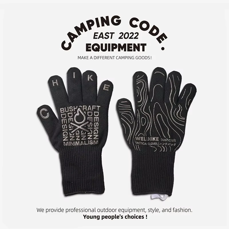 WELLHIKE Anti-Scald Flame Retardant Gloves Non-Slip Heat-Resistant Gloves Bbq Baking Fireplace Insulated Hand Camping Gloves
WELLHIKE Anti-Scald Flame Retardant Gloves Non-Slip Heat-Resistant Gloves Bbq Baking Fireplace Insulated Hand Camping Gloves