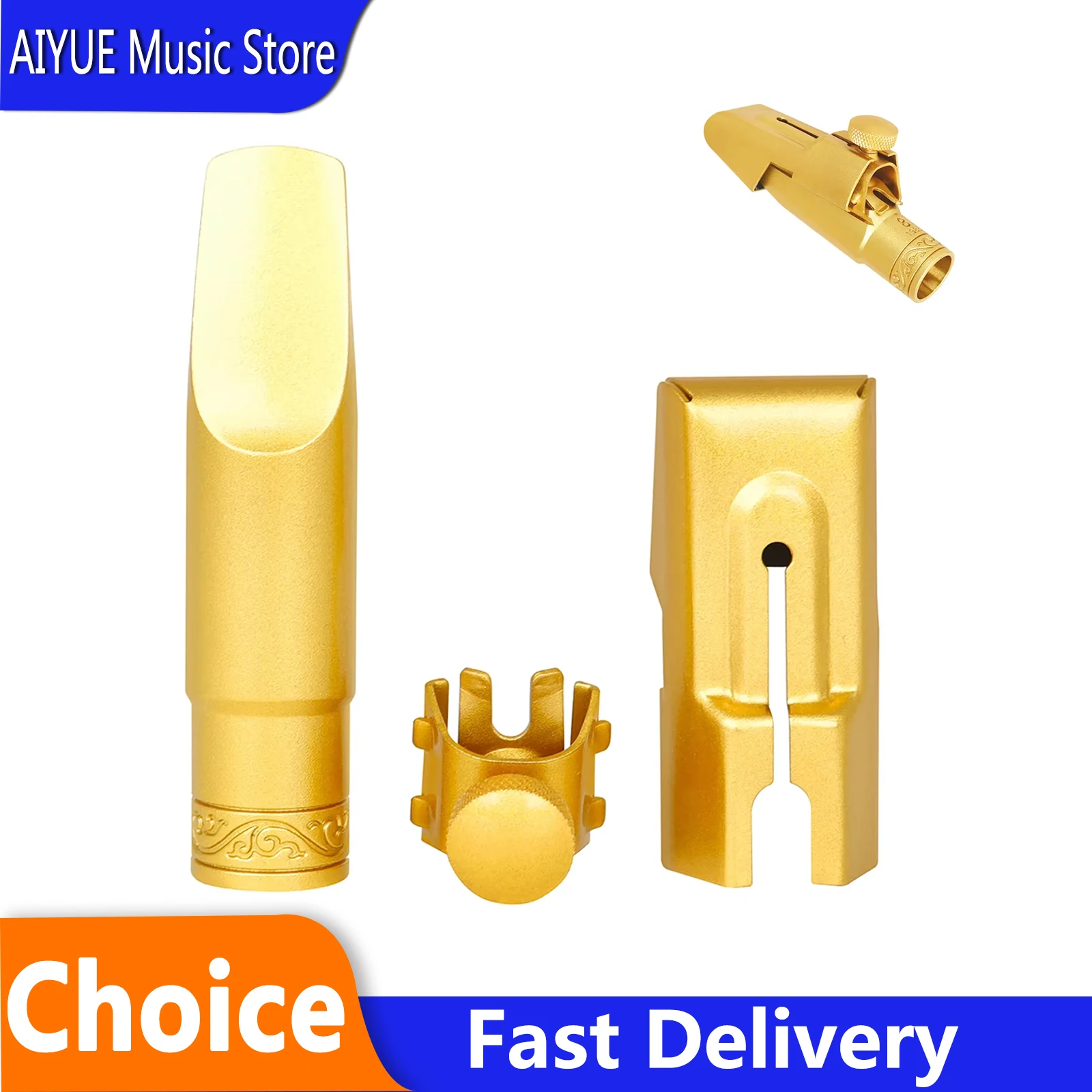 Soprano Saxophone Mouthpiece Gold 5C 6C 7C 8C 9C Frosted Metal Sax Mouthpiece Sliding Cover Design Woodwind Instrument Accessory
Soprano Saxophone Mouthpiece Gold 5C 6C 7C 8C 9C Frosted Metal Sax Mouthpiece Sliding Cover Design Woodwind Instrument Accessory