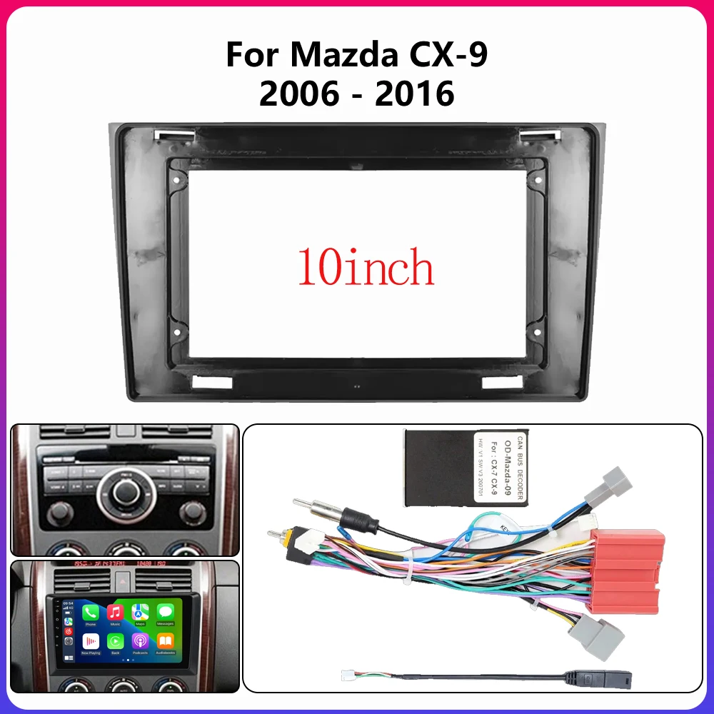 For Mazda CX-9 2006-2016 10.1 inch Car Radio Android Stereo audio screen multimedia video player navigation cables Harness fram
For Mazda CX-9 2006-2016 10.1 inch Car Radio Android Stereo audio screen multimedia video player navigation cables Harness fram
