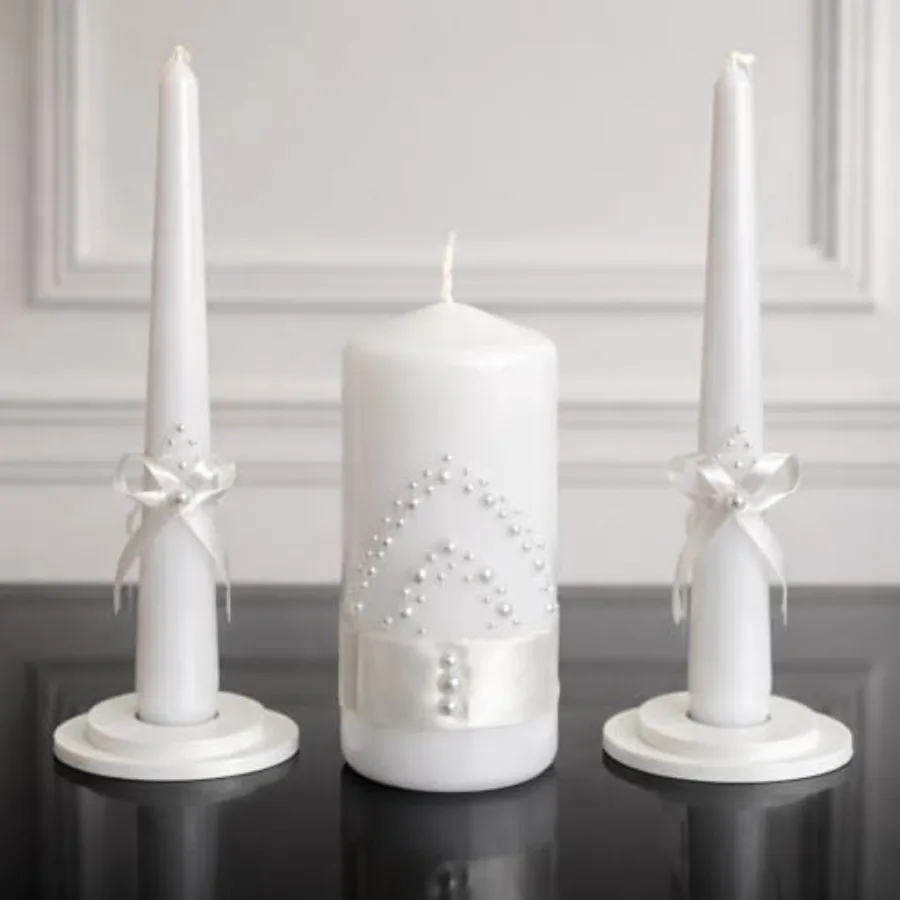 Unity Candle Set - Wedding Ceremony and Reception 6" Pillar and Two 10" Taper Candles Long Burning Unity Candles for Marriage R
Unity Candle Set - Wedding Ceremony and Reception 6" Pillar and Two 10" Taper Candles Long Burning Unity Candles for Marriage R