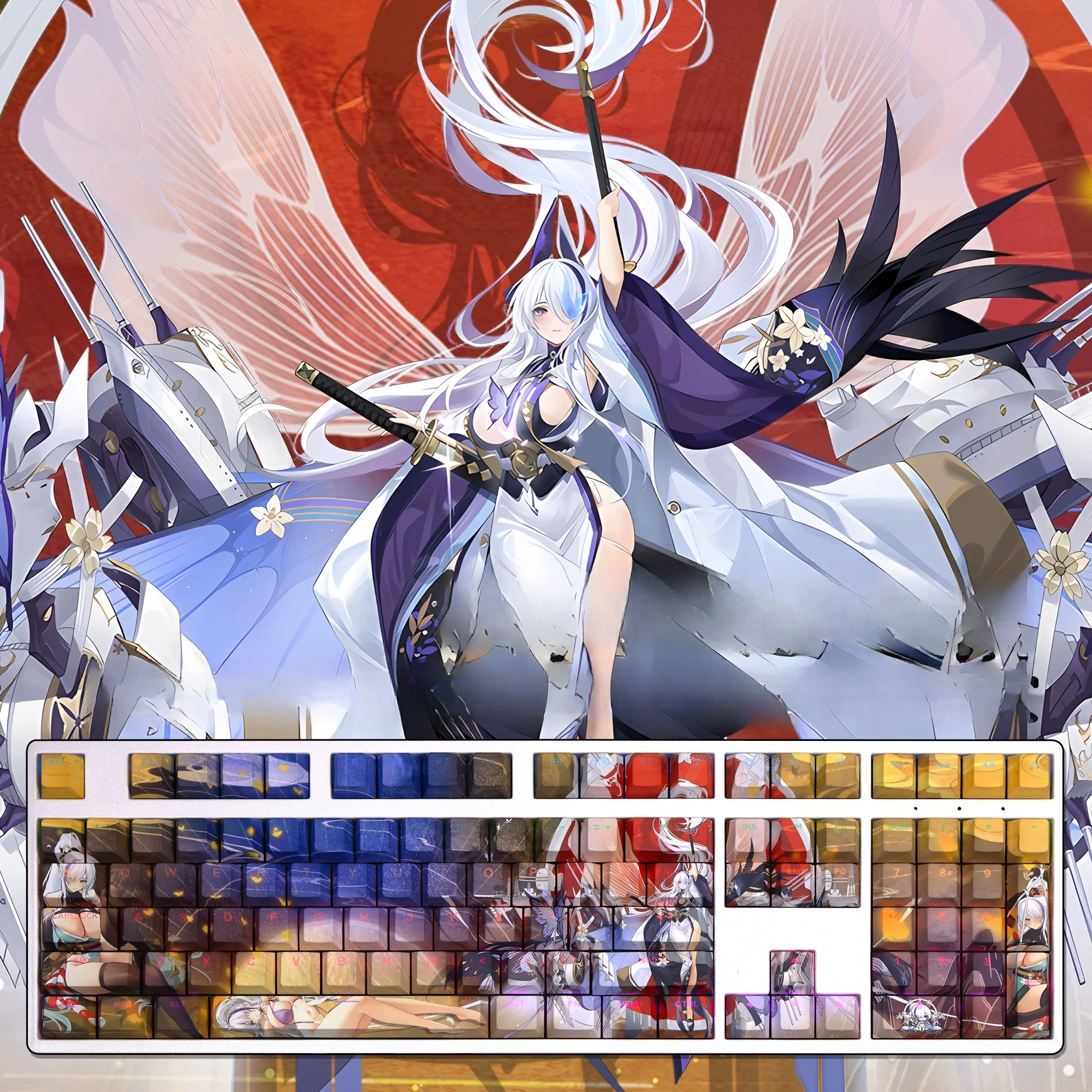 108 Keys Set Unzen Azur Lane Cute Sexy Girl PBT Keycaps Cherry Height for MX Switch Mechanical Keyboard Game Custom
108 Keys Set Unzen Azur Lane Cute Sexy Girl PBT Keycaps Cherry Height for MX Switch Mechanical Keyboard Game Custom
