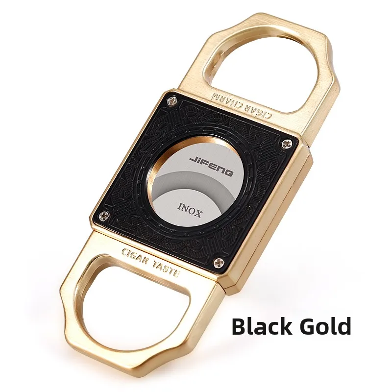 JIFENG Portable Pure Copper Double-Blade Cigar Scissors Fashionable Hole Opening Zinc Alloy Carry-On German Stainless Steel
JIFENG Portable Pure Copper Double-Blade Cigar Scissors Fashionable Hole Opening Zinc Alloy Carry-On German Stainless Steel