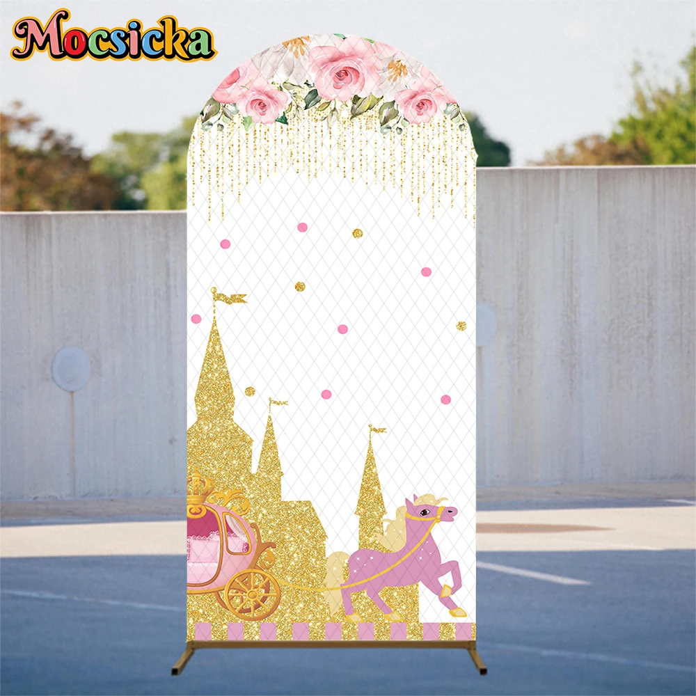 Mocsicka Birthday Arch Cover Backdrop Gold Castle Baby Shower Girl Photo Arched Background Rose Carriage Wedding Decor Photocall
Mocsicka Birthday Arch Cover Backdrop Gold Castle Baby Shower Girl Photo Arched Background Rose Carriage Wedding Decor Photocall