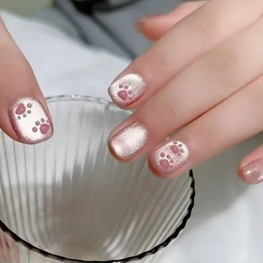 30 шт./набор накладных ногтей с эффектом кошачьих глаз, милые, с сердечками, в горошек, с кошачьими лапками, бархатистые, глянцевые, короткие, средние, квадратные, в форме миндаля, накладные ногти для маникюра.
30 шт./набор накладных ногтей с эффектом кошачьих глаз, милые, с сердечками, в горошек, с кошачьими лапками, бархатистые, глянцевые, короткие, средние, квадратные, в форме миндаля, накладные ногти для маникюра.