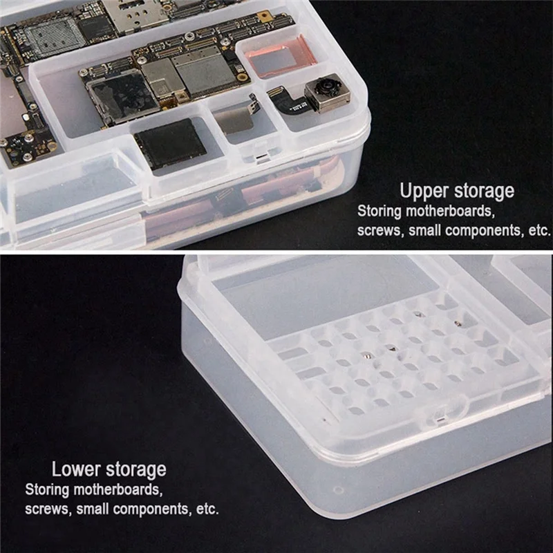 Classy-2Pcs/Lot Multifunctional Storage Box For Mobile Phone Motherboard IC Parts Repair Tools Container Collector
Classy-2Pcs/Lot Multifunctional Storage Box For Mobile Phone Motherboard IC Parts Repair Tools Container Collector