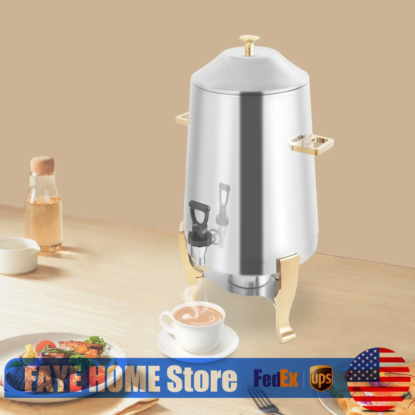 Hot Water Dispenser, Coffee Urn, 13L Large Capacity Stainless Steel Insulated Beverage Dispenser with Tap
Hot Water Dispenser, Coffee Urn, 13L Large Capacity Stainless Steel Insulated Beverage Dispenser with Tap