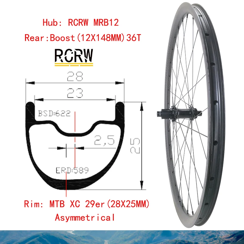 Заднее углеродное колесо 29er MTB XC 28x25 мм, асимметричное, обод 28H, ширина 28, глубина 25, опора Wing20 RCRW, усилитель ступицы Microspline 12S SHI XD
Заднее углеродное колесо 29er MTB XC 28x25 мм, асимметричное, обод 28H, ширина 28, глубина 25, опора Wing20 RCRW, усилитель ступицы Microspline 12S SHI XD