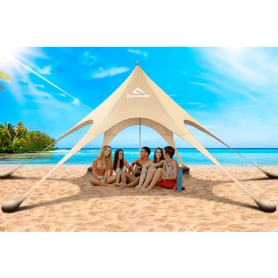 Beach Tent Sun Shelter Portable Beach Canopy UPF 80+ UV Protection, Beige Polyester Fabric, Outdoor Camping Picnics, 12x12 Ft w
Beach Tent Sun Shelter Portable Beach Canopy UPF 80+ UV Protection, Beige Polyester Fabric, Outdoor Camping Picnics, 12x12 Ft w