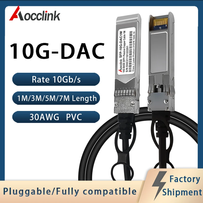 Оптический кабель 10G SFP + DAC; 1/2/3/5/7 м; Пассивный медный кабель прямого подключения, совместимый с переключателями Cisco,Huawei,Ethernet
Оптический кабель 10G SFP + DAC; 1/2/3/5/7 м; Пассивный медный кабель прямого подключения, совместимый с переключателями Cisco,Huawei,Ethernet