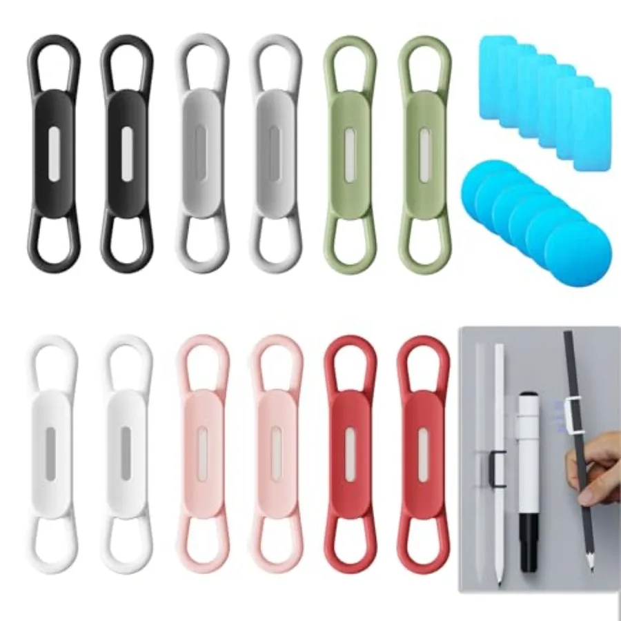 2 Pack Magnetic Pen Holder for Refrigerator, Silicone Magnetic Pencil Holder for Locker, Magnetic Dry Erase Marker Holder for W
2 Pack Magnetic Pen Holder for Refrigerator, Silicone Magnetic Pencil Holder for Locker, Magnetic Dry Erase Marker Holder for W