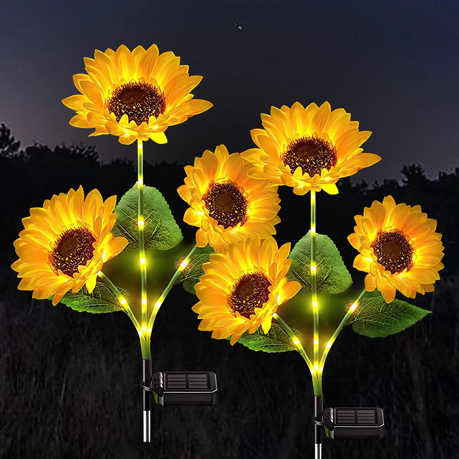 Solar LED Sunflower Yellow Flower Lights Outdoor Decorative Solar lamp Waterproof for Patio Lawn Garden Yard Pathway Decoration
Solar LED Sunflower Yellow Flower Lights Outdoor Decorative Solar lamp Waterproof for Patio Lawn Garden Yard Pathway Decoration