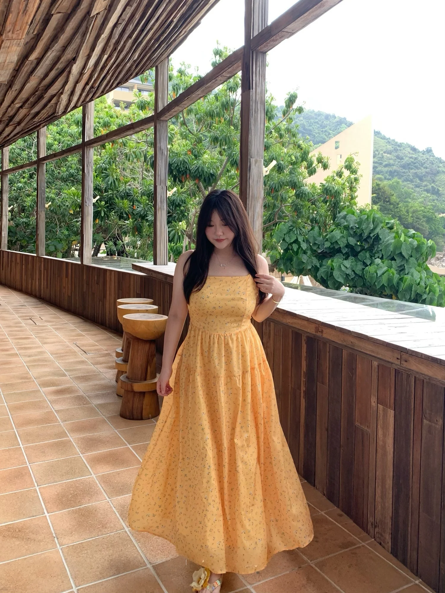 Summer Slimming Large Size Long Dress DEMA Country Style Yellow Floral Print Strapless Dress Women's A-Line High Waist Gown
Summer Slimming Large Size Long Dress DEMA Country Style Yellow Floral Print Strapless Dress Women's A-Line High Waist Gown
