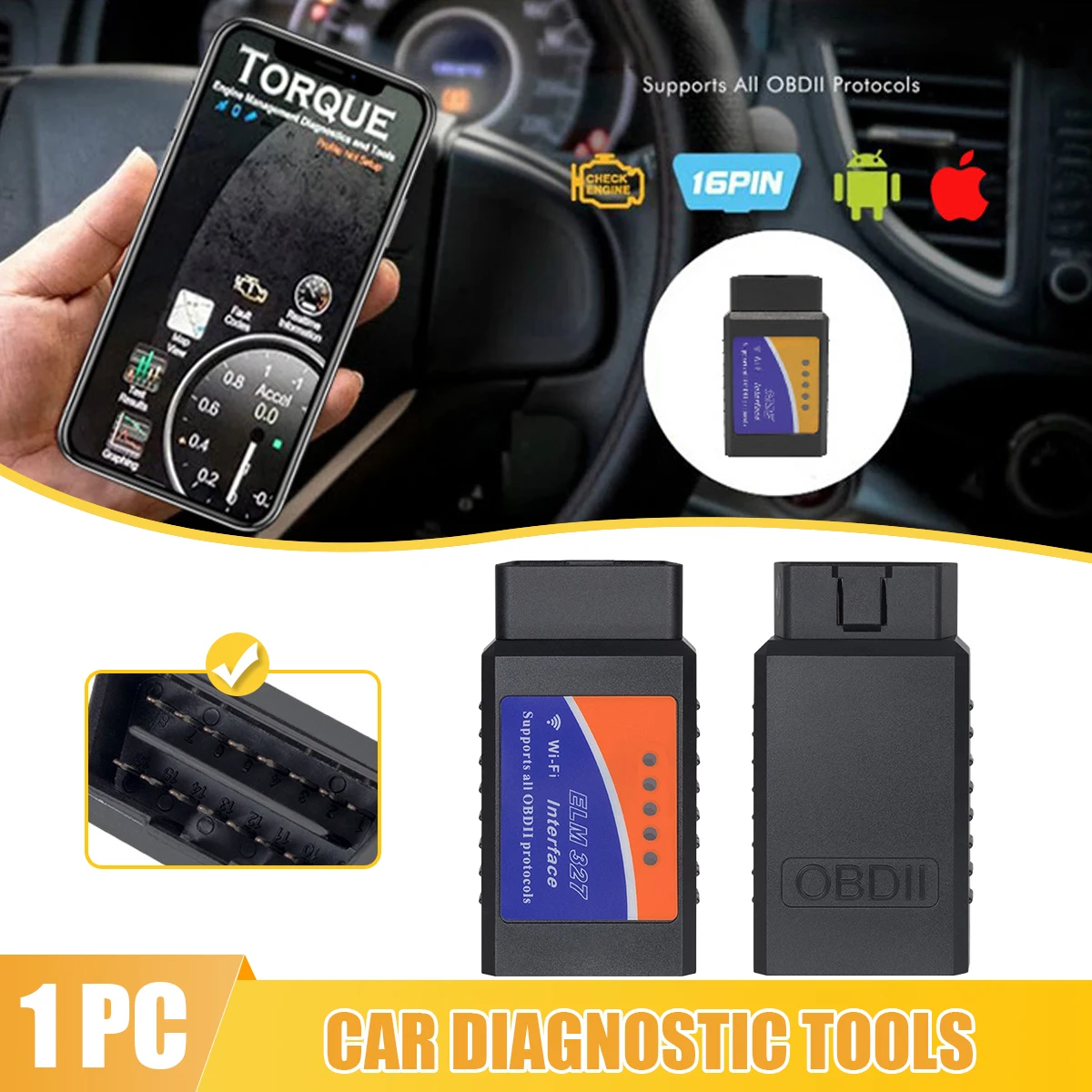 ELM327 V2.1 OBD2 сканер Bluetooth ELM327 OBDII автомобильный диагностический инструмент для Android/IOS считыватель кодов автомобильный детектор неисправностей
ELM327 V2.1 OBD2 сканер Bluetooth ELM327 OBDII автомобильный диагностический инструмент для Android/IOS считыватель кодов автомобильный детектор неисправностей