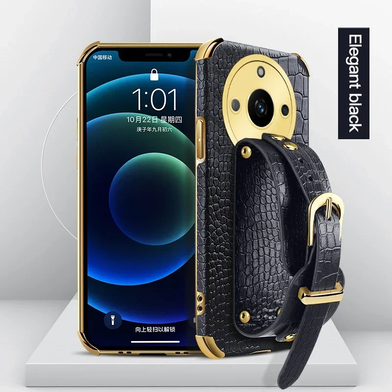 Wristband Crocodile Leather Phone Case For Realme Narzo N55 70X 60 Pro 5G N53 Wrist Strap Holder Soft Cover Shockproof Cases
Wristband Crocodile Leather Phone Case For Realme Narzo N55 70X 60 Pro 5G N53 Wrist Strap Holder Soft Cover Shockproof Cases