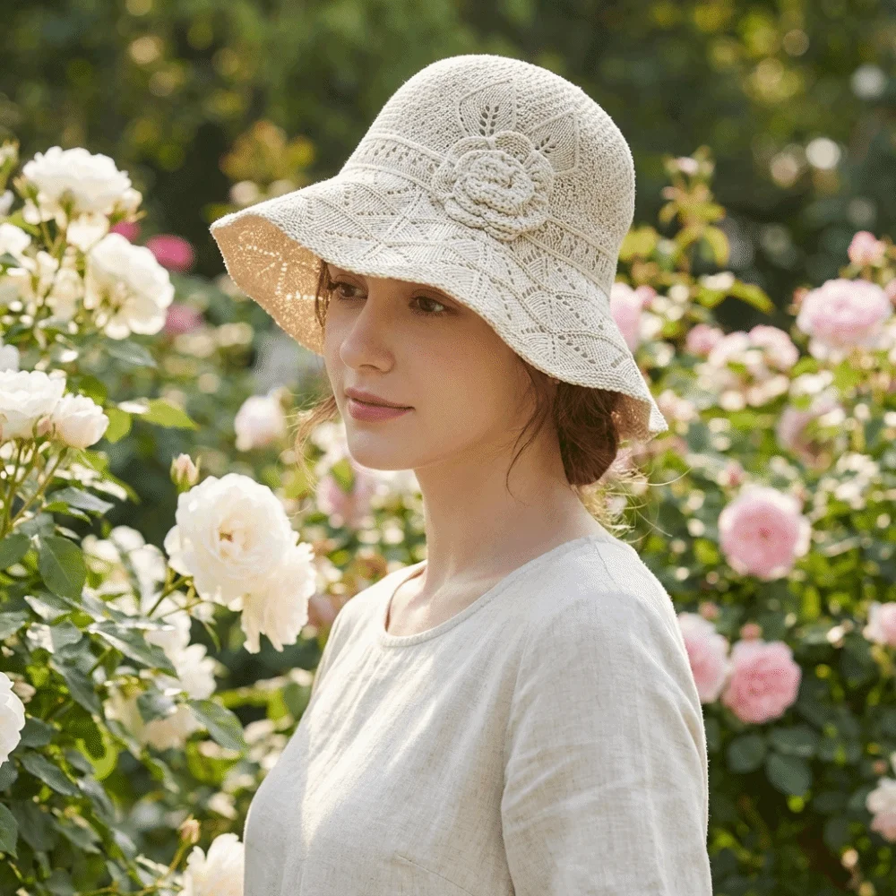 Sunscreen Sweet Straw Sun Hat Big Brim Temperament Knitted Bucket Hat French Style Visor Cap Sun Protection Cap Outdoor
Sunscreen Sweet Straw Sun Hat Big Brim Temperament Knitted Bucket Hat French Style Visor Cap Sun Protection Cap Outdoor