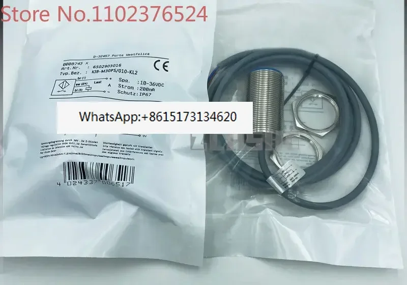 Inductive proximity switch KIB-M30PS/010-KL2 DC three wire PNP normally open sensor
Inductive proximity switch KIB-M30PS/010-KL2 DC three wire PNP normally open sensor