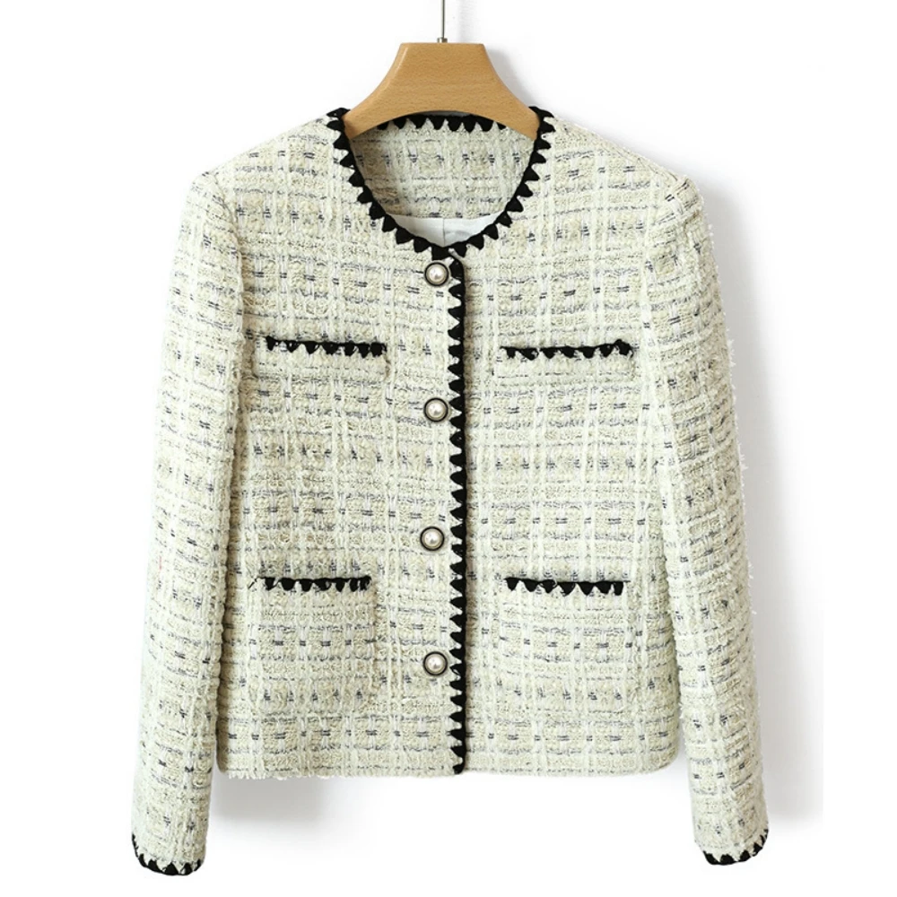 2023 Spring Autumn France Style Elegant Women High Quality Plaid Tweed Short Coat F102
2023 Spring Autumn France Style Elegant Women High Quality Plaid Tweed Short Coat F102