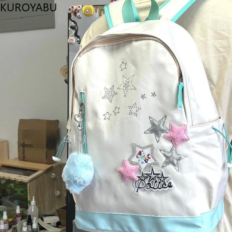 Japanese Kawaii Backpack Female Sweet School Backpack for College Students Star Diamond Large Capacity Mochila Bags for Women
Japanese Kawaii Backpack Female Sweet School Backpack for College Students Star Diamond Large Capacity Mochila Bags for Women
