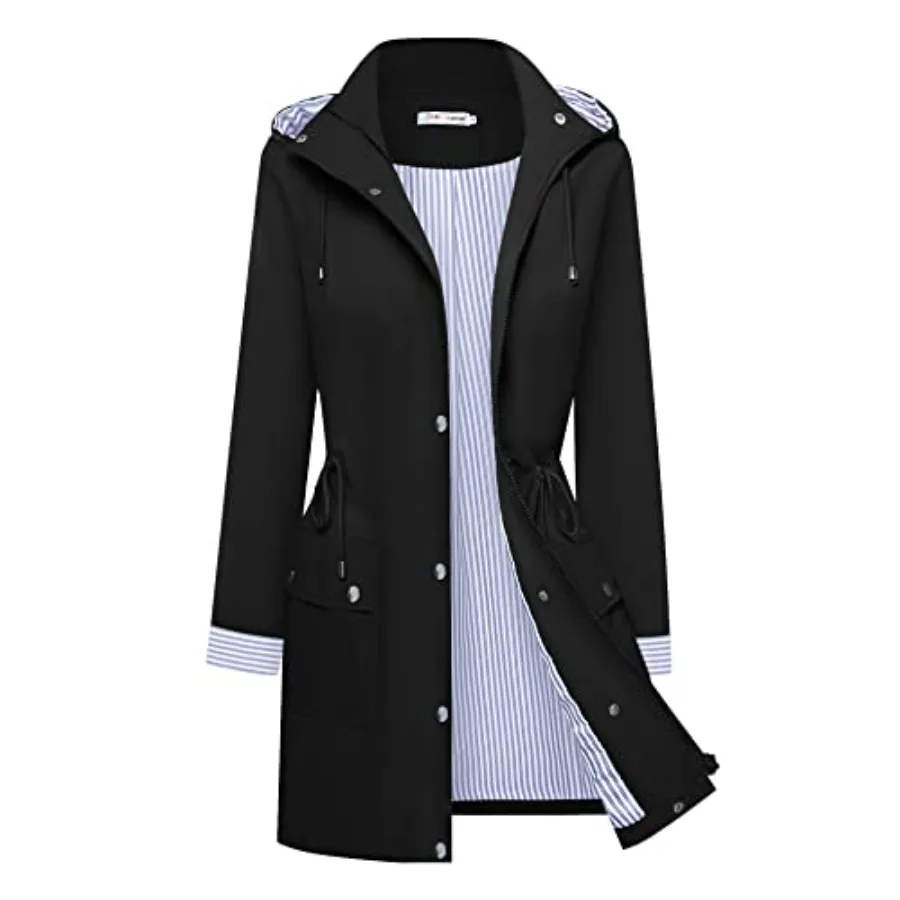 BBX Lephsnt Rain Coats for Women Waterproof Rain Jacket Lightweight Windbreaker Outdoor Hooded Trench Coat
BBX Lephsnt Rain Coats for Women Waterproof Rain Jacket Lightweight Windbreaker Outdoor Hooded Trench Coat