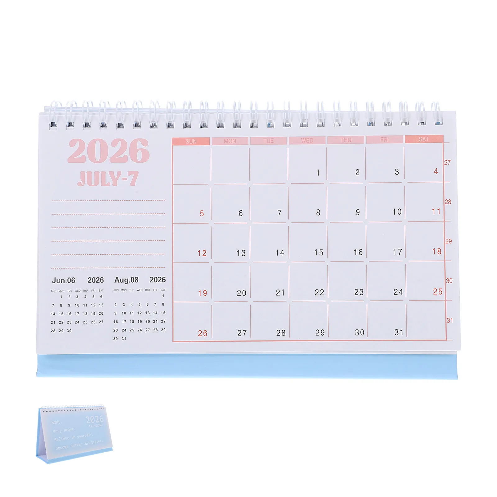 2026 Spiral Binding Desk Calendar Compact Size Sturdy Base Stand Clear Layout Daily Monthly Yearly Planner Office Home Use
2026 Spiral Binding Desk Calendar Compact Size Sturdy Base Stand Clear Layout Daily Monthly Yearly Planner Office Home Use