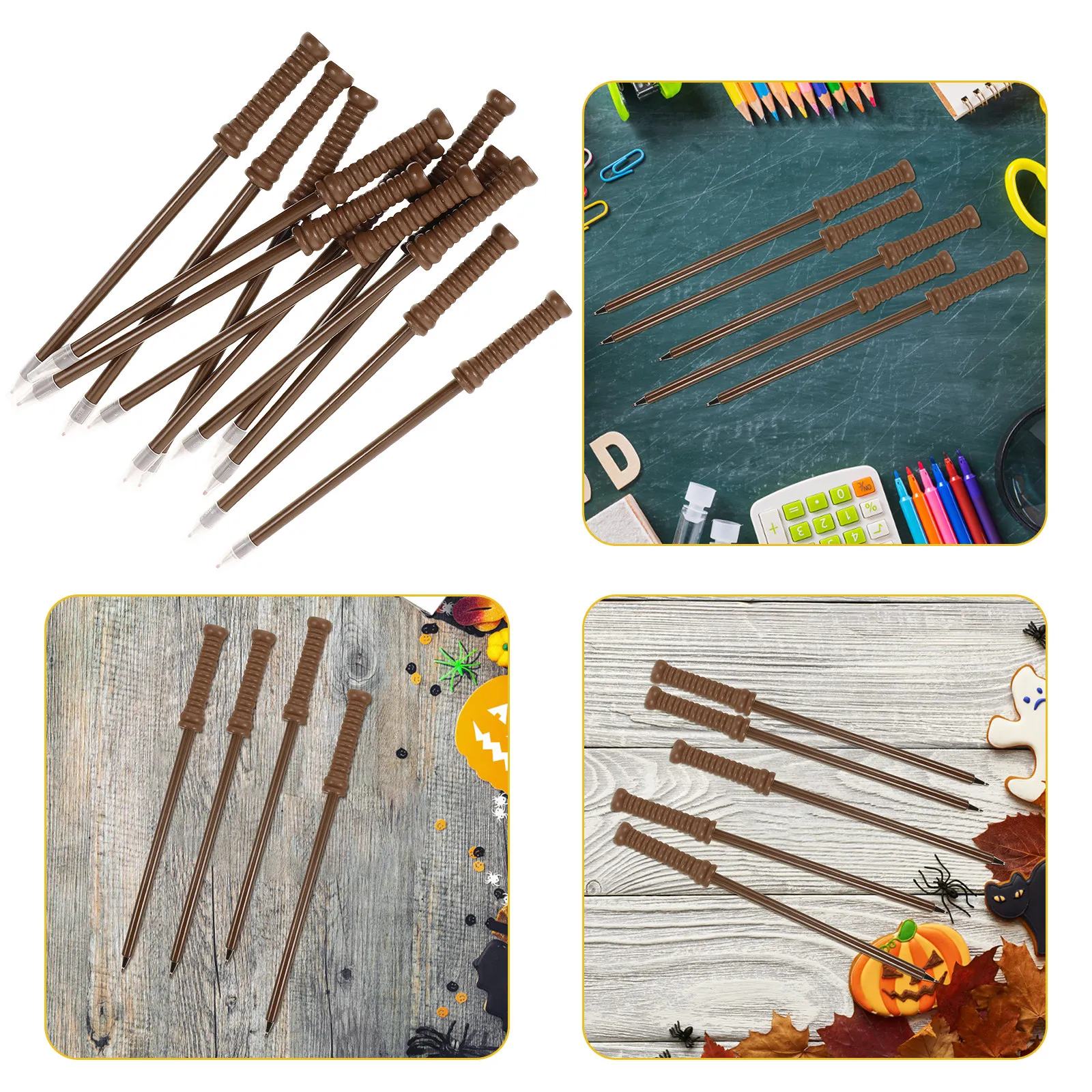 12Pcs Wand-Shaped Ballpoint Pens Unique Novelty Design Smooth Writing Pens for Greeting Cards Crafting Scrapbooking Journals
12Pcs Wand-Shaped Ballpoint Pens Unique Novelty Design Smooth Writing Pens for Greeting Cards Crafting Scrapbooking Journals