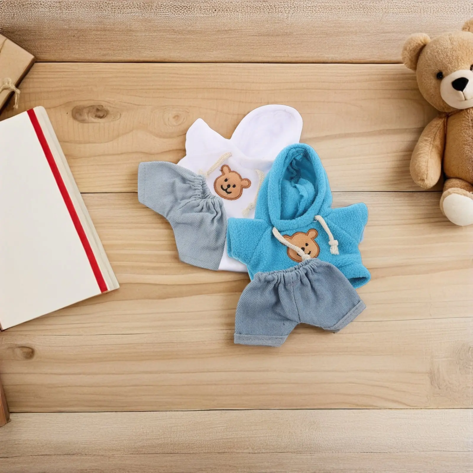 Комплект одежды для медведя из 4 предметов: маленькая толстовка и джинсовые брюки для плюшевых игрушек 20 см (8 дюймов), набор одежды для плюшевых медведей на заказ
Комплект одежды для медведя из 4 предметов: маленькая толстовка и джинсовые брюки для плюшевых игрушек 20 см (8 дюймов), набор одежды для плюшевых медведей на заказ