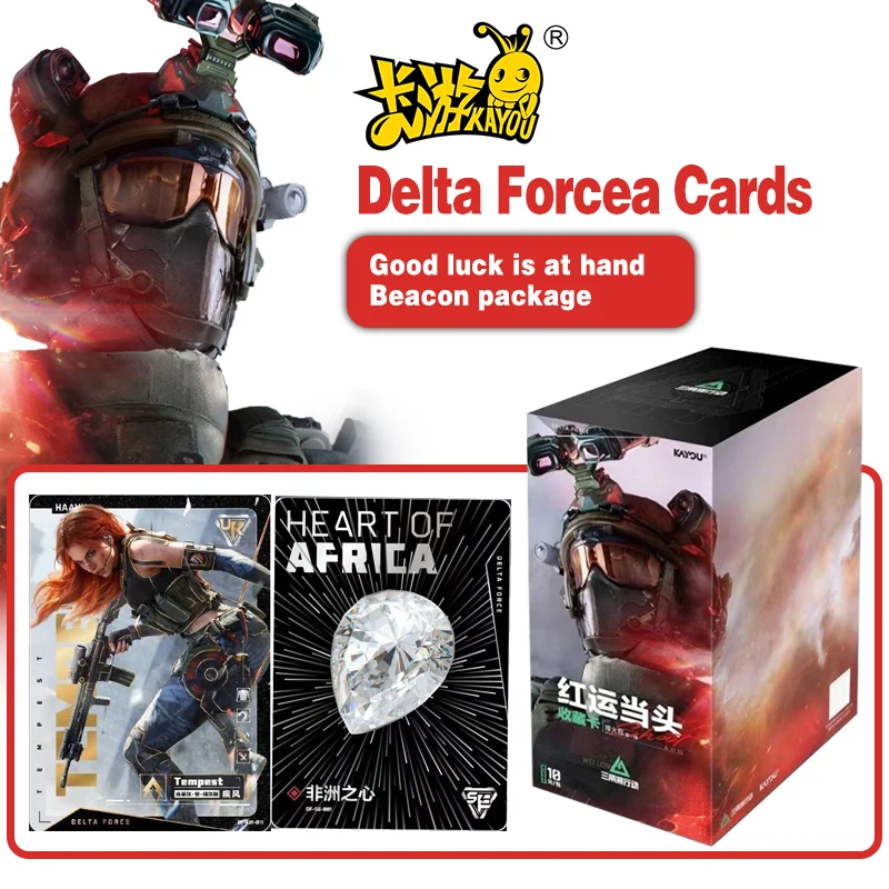 Коллекционная карточка KAYOU Original Delta Force Good luck is at hand Beacon package, игра-стрелялка, редкая коллекционная карта SE XR, подарок для детей
Коллекционная карточка KAYOU Original Delta Force Good luck is at hand Beacon package, игра-стрелялка, редкая коллекционная карта SE XR, подарок для детей