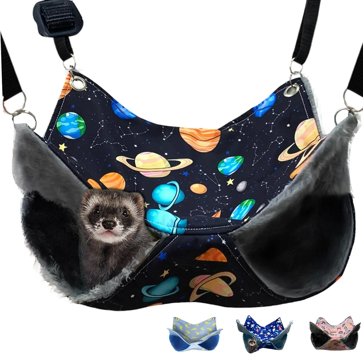Ferret Hammo Bed, Rat Guinea Pig Cage Accessories Kit Set With Staff House, Hideouts Cave (Bla Galaxy)
Ferret Hammo Bed, Rat Guinea Pig Cage Accessories Kit Set With Staff House, Hideouts Cave (Bla Galaxy)