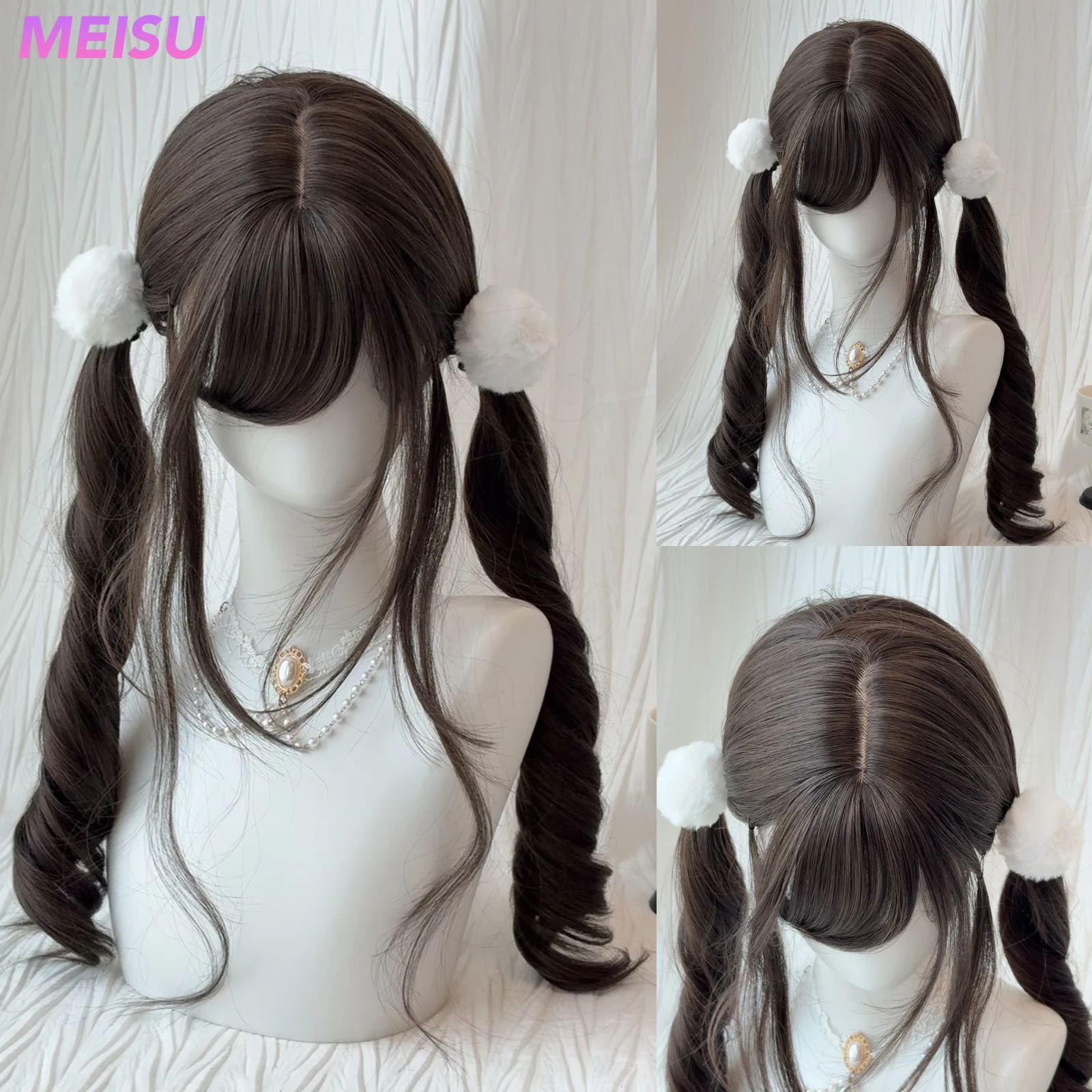 MEISU 24 Inch Lolita 2 Ponytail Wig Brown Synthetic Fiber Layered Hair Heat-Resistant Natural Smooth Selfie Party Cosplay Cute
MEISU 24 Inch Lolita 2 Ponytail Wig Brown Synthetic Fiber Layered Hair Heat-Resistant Natural Smooth Selfie Party Cosplay Cute