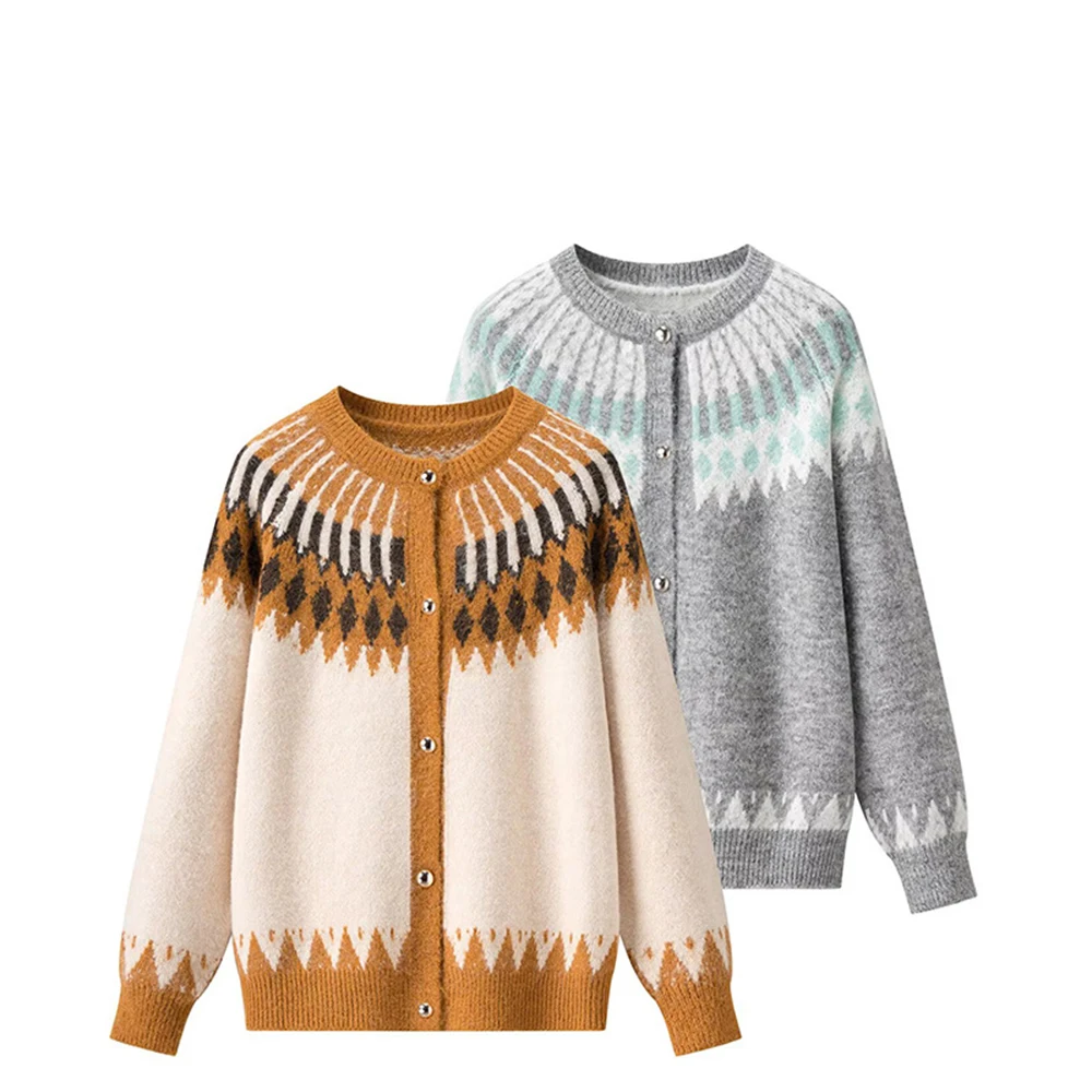 Colorful Round Neck Sweater Cardigan Color Block Women Knit Coat Simple Warm Sweater Winter Women 's Clothes Female Cardigan
Colorful Round Neck Sweater Cardigan Color Block Women Knit Coat Simple Warm Sweater Winter Women 's Clothes Female Cardigan