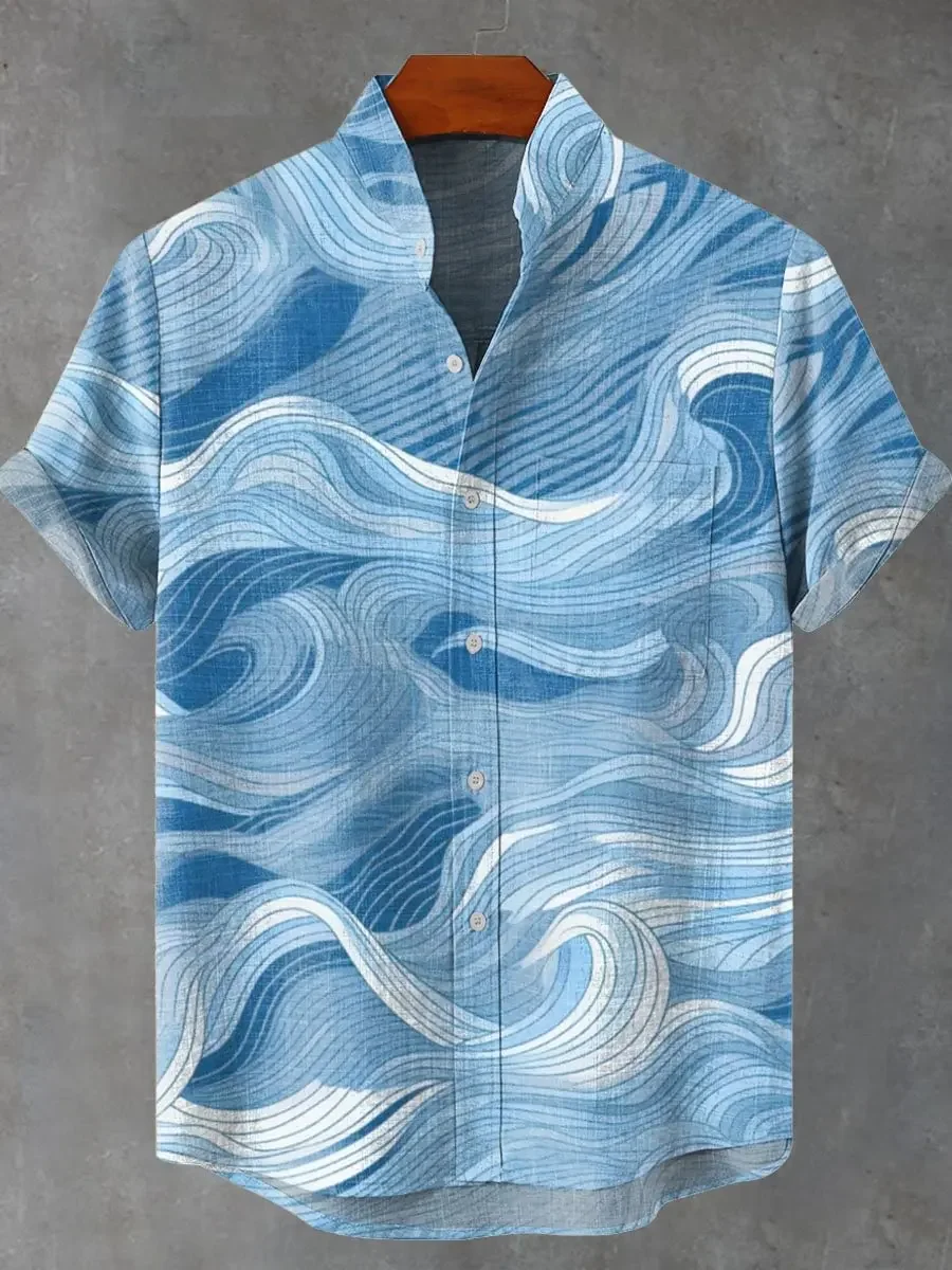 Men's linen short sleeved shirt new shirt animal pattern clothing men's top 3D striped printed men's shirt
Men's linen short sleeved shirt new shirt animal pattern clothing men's top 3D striped printed men's shirt