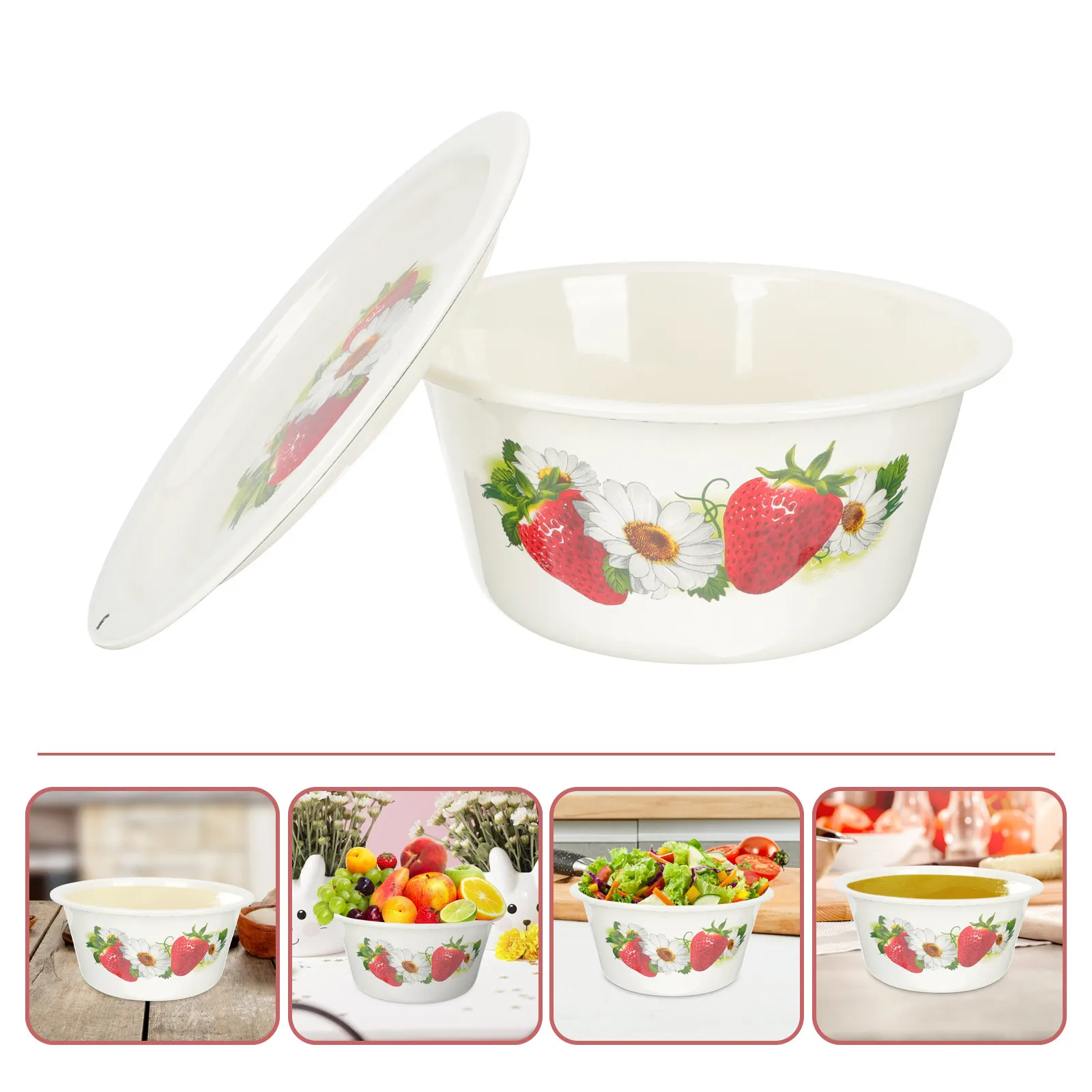 Premium Thick Enamel Lard Storage Basin Multi-Functional Kitchen Gadget for Oil Rice Fruit Vegetable Soup Egg Mixing Retro Style
Premium Thick Enamel Lard Storage Basin Multi-Functional Kitchen Gadget for Oil Rice Fruit Vegetable Soup Egg Mixing Retro Style