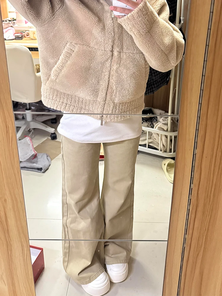 American BF Lazy Style Khaki Washed Draped Denim Jeans Women's Summer New Slimming Loose Wide Leg High Waist Straight Leg Jeans
American BF Lazy Style Khaki Washed Draped Denim Jeans Women's Summer New Slimming Loose Wide Leg High Waist Straight Leg Jeans
