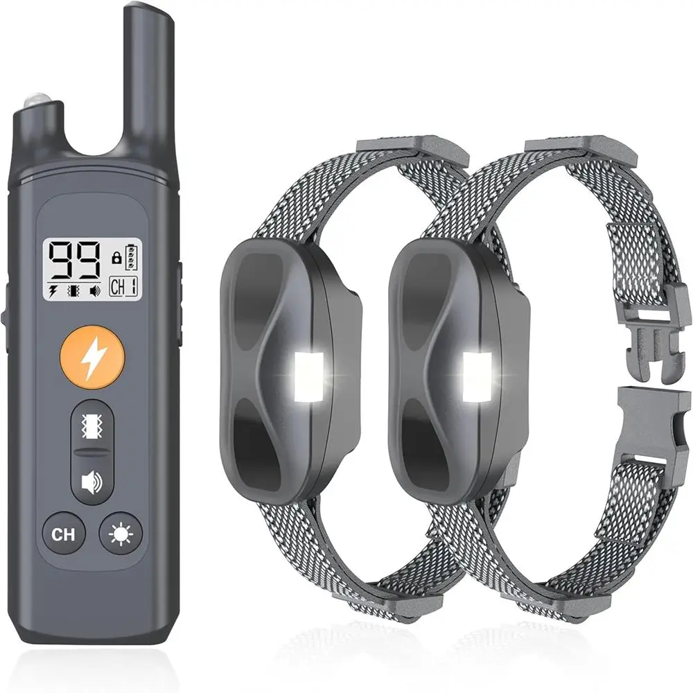 Electric Training Collar for Dogs with Remote Control Rechargeable Waterproof Collars 4 Training Modes Safety Lock for all Dog
Electric Training Collar for Dogs with Remote Control Rechargeable Waterproof Collars 4 Training Modes Safety Lock for all Dog
